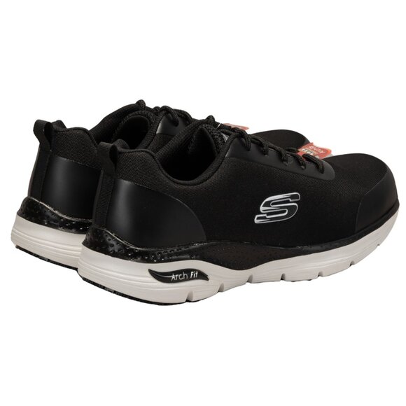 Skechers Work Arch Fit SRRingstap Mens Oxford Color Blackwhite Sizde 10.5 DM US - Picture 2 of 12